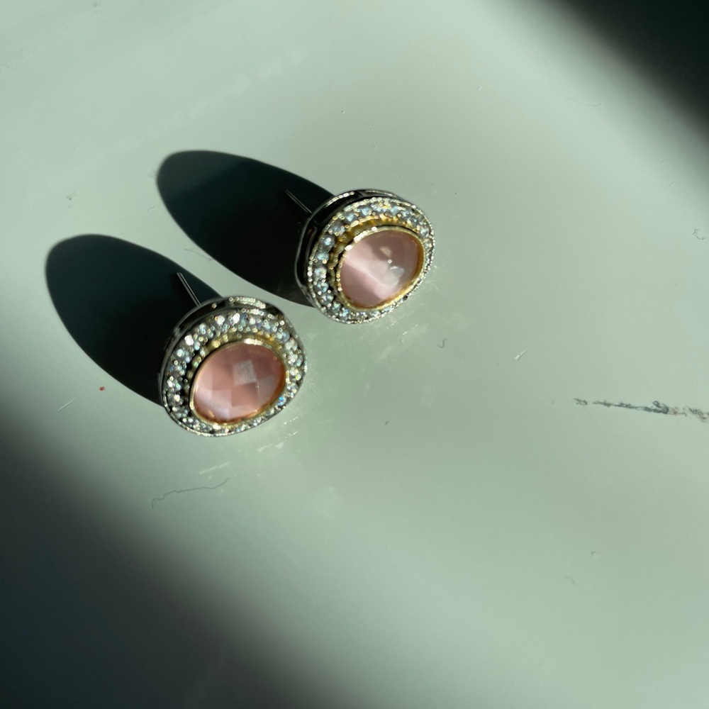 Pink Stone Earrings